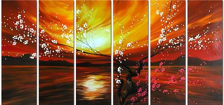 Dafen Oil Painting on canvas flowers -set342
